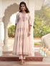 MULMUL GEETIKA FLORAL MOTIFS BLOCK PRINTED FLARED KURTA-PANTS & DUPATTA SET MULMUL GEETIKA FLORAL MOTIFS BLOCK PRINTED FLARED KURTA-PANTS & DUPATTA SET